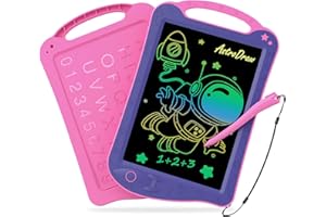 HOMESTEC AstroDraw Jouet Tablette Dessin LCD Enfant de 2 3 4 5 6 Ans, Filles 1ères Écriture Jouet,Cadeau Fille Anniversaire Noël (Violet/Rose)