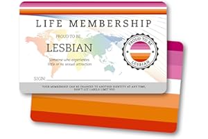 NumeroPhi Tarjeta de Identidad Lesbiana | Lesbian Pride Card | Regalo Inclusivo para Comunidad Lésbica | Símbolo de Orgullo LGBTQ+| Hecha de PVC