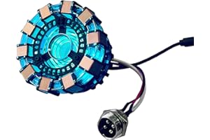 Lonyiabbi 1:1 Lichtbogen Reaktorlampe Herz Modell Tony Fertigprodukt Vibrationssensor, keine Fernbedienung erforderlich Geschenk (keine Montage erforderlich) (MK1)