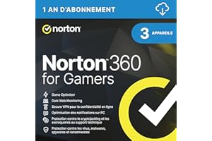 Norton 360 Gamers Edition 2025 | 3 Appareils | Téléchargement