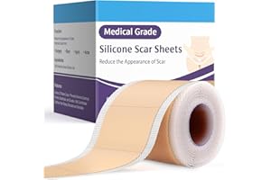 Skiennix Silicone Scar Sheets (1.6"x 120" Roll-3M), Ultra-Thin & Soft, Medical Grade, Painless Scar Treatment, Reusable & Effective Scar Tape for Surgical Scars, Keloids, C-Sections, Tummy Tuck, etc