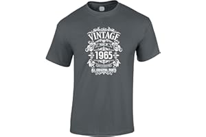 Dead Set Studio Mens 60th Birthday Gift T Shirt - 1965 All Original Parts - Born in 1965, 60th Birthday Gifts for Men, 60th Birthday Gift Idea for Him