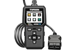 TOPDON Urządzenie diagnostyczne OBD2 AL500, skaner samochodowy OBDII z 10 funkcjami OBD2, uniwersalny czytnik kodów błędów w języku niemieckim, bezpłatna aktualizacja, wyszukiwanie DTC, drukowanie danych, 7 języków