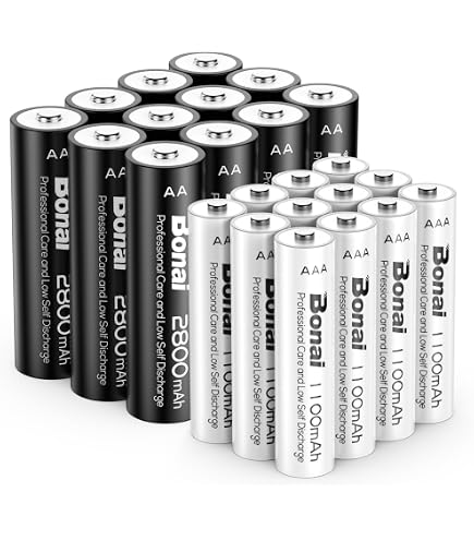 Lot DE 8 Piles ACCUS Batteries AAA LR03 1.2V NI-MH Rechargeable Mignon 2800mAh | REMPLACE Les Piles AAA 1.5V | AAA LR03 LR3 R03 R3 H03 H3 3A |Jouet