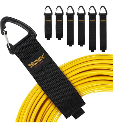 Accessoire Garage 2 Pièces Organisateur De Rallonges Et Tuyaux Avec Sangle Robuste De 55 Cm, Poignée De Transport Rangement Atelier Garage