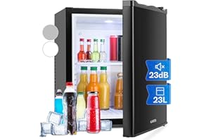 Klarstein Mini Kühlschrank für Zimmer, 23L, für Getränke & Kosmetik, Kleine Minibar, Leise, Verstellbare Ablage, Kleiner Skincare Kühlschrank 5-15°C