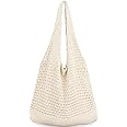 Fiorky Sac Fourre-Tout En Crochet Pour Femme - Bandoulière En Tricot, Léger, Grande Capacité, Style Hobo