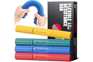 FitBeast Barra de terapia flexible, barra de terapia de codo de tenista, ideal para aliviar el dolor de tendinitis y mejorar la fuerza de agarre, barra de resistencia de fitness para codo de golfista