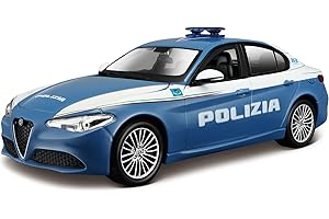 Bburago - Auto Bburago Polizia - Modellino Realistico Auto in Scala 1:24 (Scelta Casuale tra i Modelli Disponibili), Licenza Ufficiale Polizia e delle Case Automobilistiche, Età Consigliata 3+ Anni