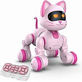 Oyuncak Uzaktan Kumandalı Şarjlı Sesli ve Işıklı Dokunma Algılama & Programlama &Ouml;zellikli Sevimli Robot Kedi - Hareketli Oyun
