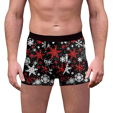 Générique Boxershorts voor heren, Kerstmis, grappige mannen, 3D-print, boxershorts, kerstboxershorts, lelijk kerstmotief, vakantie, nieuwigheid, shorts, ondergoed, gag, cadeau, jockstrap heren