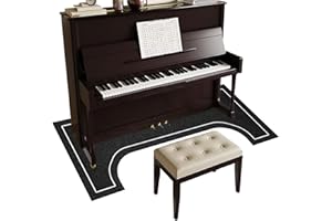 Tehocwiz Alfombra para Piano Insonorizada Antideslizantes Alfombra for Piano Vertical Alfombra Bateria Electronica Protector Alfombra para Piano y Otros Instrumentos 160 cm x 70 cm