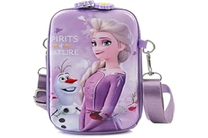 MIOTLSY Tasche Mädchen,Handtasche Kinder Mädchen, Eiskönigin Kinder Taschen, Schulrucksack mit verstellbarem Gurt für Kinder Mädchen(Prinzessin)