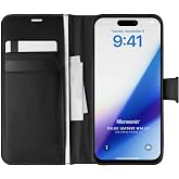 Microsonic Kılıf Apple iPhone 15 i&ccedil;in Delux Leather Wallet Siyah [iPhone 15 ile Uyumlu Kılıf - Siyah]