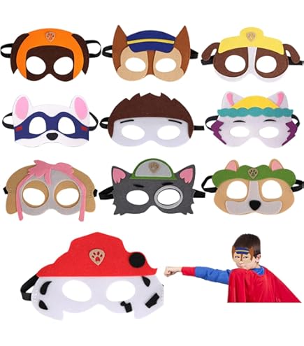 12 Maschere Feltro Mario E Animali - Per Feste, Cosplay Bambini E Adulti - Foto 3