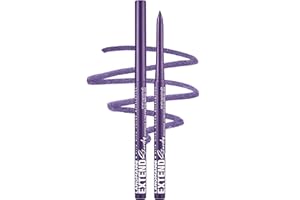 Erinde Delineador de ojos morado, resistente al agua, de larga duración y resistente al agua, lápiz giratorio de color morado mate, lápiz de ojos cremoso