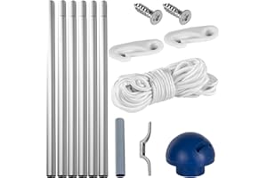 FLAGMASTER asta telescopica in alluminio 6,50 m, 30 bandiere diverse a scelta, senza bandiera