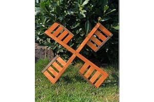 2X DARLUX Ersatz Flügel M für Garten-Windmühle Mühlenrad aus Holz Braun ca. 51 cm