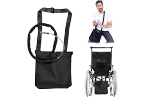 PLUVYZE Katheter Tasche Urinbeutel Tasche Große Kapazität Reißverschluss und Verstellbarer Schultergurt Für Einfachen Zugriff und Sicheres Verbergen Geeignet （Schwarz）