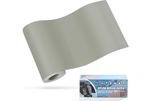 Patchs autocollants en nylon, OAZ 10x160cm Patch de réparation imperméable autocollant, patch en nylon autocollant Gris clair, pour tentes, doudoune, sac de couchage, sac à mainmain