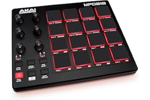 Akai Professional MPD218 - MIDI Pad Controller, Drum Pad Machine, Beat Maker mit 16 Pads, Zuweisbaren Reglern, Produktionssoftware Inklusive