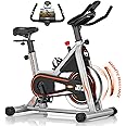 DMASUN Exercise Bike for Home Gym Use with LCD Display & Tablet Holder, Super Quiet Magnetic Resistance Indoor Cycling Bike, Professional Stationary Bike with Comfortable Seat Cushion, 350LBs Capacity