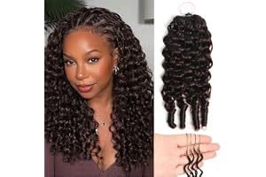 Huarisi Pre-Separated Burmese Curly Feather Crochet Human Hair Brown 18inch