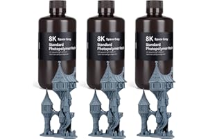ELEGOO Resina Fotopolimerica Standard 8K 405nm a Polimerizzazione UV Migliore per la Stampante 3D Saturn 2 8K LCD Grigio Spazio 3000G