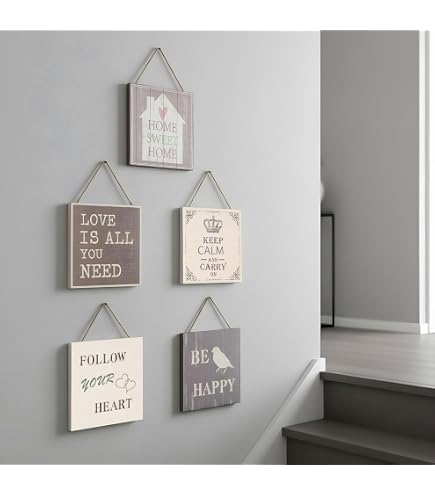 Plaque Murale Décorative SOMEDA Live Laugh Love - Bois MDF Rustique 30x40cm