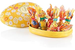 Venchi - Eiförmige Dose mit 7 Schokoladeneiern, Verschiedene Geschmacksrichtungen mit Pistazien, Mandeln und "Piemont-Haselnüss", Glutenfrei, 77 gr, Osterkollektion, Geschenkidee