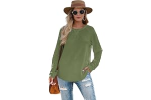 Aokosor jumpers for Womens Sweatshirt Ladies Long Sleeve Tops Crew Neck