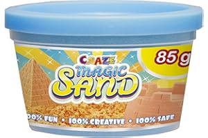 CRAZE MAGIC SAND Sable magique recharge 85 g Sable cinétique 6 couleurs Dose de sable à modeler Loisir Créatif CHOIX DES COULEURS IMPOSSIBLE Smart Sand 52649