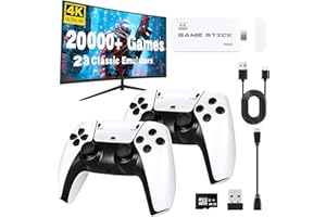 ASTEKID Retro Konsole mit über 20.000 Spielen – HDMI Retro Spielekonsole für TV – Plug & Play mit 2 komfortablen Controllern – Geschenkidee für Familie & Freunde (128G)