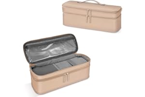 SITHON Bolsa para Revlon Pro Collection Salon One-Step Secador y Volumizador, Doble Capa Estuche Funda de Viaje para Rowenta, Remington, Imetec Bellissima, LANDOT, BaByliss, (solo bolsa) (Oro rosa)