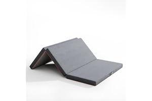 Vesgantti Matelas Pliable 90x190x8cm - Matelas invité Pliable en Mousse à Mémoire de Forme en Gel, Housse Souple Oeko-TEX, avec Sac de Transport - Parfait lit Pliant 1 Personne, lit d'appoint Matelas