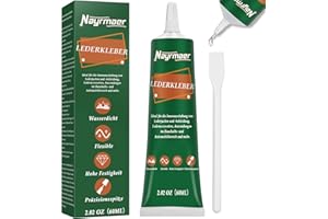 Nayrmaer Lederkleber Extra Stark, 60ml Wasserdicht Kleber für Leder, Sofa, Pu Lede, Jacke, Geldbörse, Gürtel und Schuhe usw.