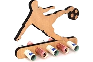 Giftota - Originelle Holz Geldgeschenk für Fußballer, Fußballliebhaber - Geschenke aus Holz für Frauen & Männer