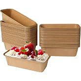 Jogoico 50 Pieces Disposable Bread Paper Moulds 15.5 x 5.4 x 5.4 cm | Rectangular Cardboard Moulds for Cakes Biscuits Cardboa