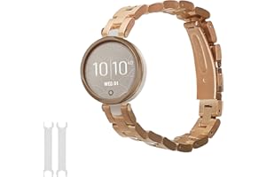 kwmobile Pasek do zegarka ze stali nierdzewnej, kompatybilny z Garmin Lily Sport, zapasowy pasek do smartwatcha, wymiary wewnętrzne 14-22 cm, różowe złoto