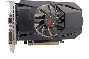 FASIENT1 Tarjeta gráfica para Juegos de 1GB DDR5 Memoria de 128 bits Tarjeta gráfica PCI Express 2.0 Componentes de computadora para Juegos y Multimedia - Negro