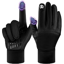UPhitnis Dünne Fahrradhandschuhe Herren Winter - Thermo Fahrrad Handschuhe Touchscreen für Mann Damen Anti-Rutsch Winddicht
