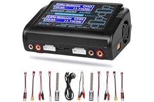 HAISITO LiPo Ladegerät, Dual Balance Ladegerät Entlader AC 150W DC 240W 10A für LiPo-Li-Ionen-Akku NiCd NiMH LiHV PB Intelligentes Ladegerät