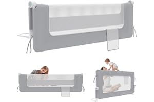 LZQ Barrera plegable para cama infantil, protección contra caídas, protección contra caídas, protección contra caídas, 150 cm