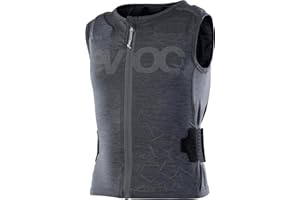 ‎EVOC EVOC PROTECTOR VEST KIDS, Protektorenweste (LITESHIELD FLEX Rückenprotektor, S.LEISURE-Stretchmaterial, AIRO FLEX Straps, maschinenwaschbar), Carbongrau
