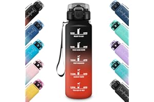HoneyHolly Gourde Sport 500/1000/1500ML Étanche Sans BPA, Bouteille d'eau Gazeuse Convient pour Vélo, Bouteille d'eau en Sport avec Filtre, Bouteille d'eau Pour Enfants, Fitness