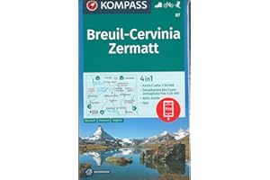 KOMPASS Wanderkarte Breuil-Cervinia, Zermatt: 4in1 Wanderkarte 1:50000 mit Aktiv Guide und Detailkarten inklusive Karte zur offline Verwendung in der ... Skitouren. (KOMPASS-Wanderkarten, Band 87)