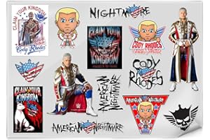 Head Case Designs Officially Licensed WWE Icons Cody Rhodes Stickers & Skin Decals Compatible for Laptop Smartphone Gaming Notebook Luggage Bag Tumbler Scrapbook Locker