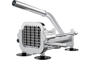 EASCANDY Coupe-Frites Professionnel, Trancheuse à Pommes de Terre en Acier Inoxydable 9,5 mm, Coupe-Pommes de Terre Robuste pour patates Douces, Carottes, ignames et concombres.