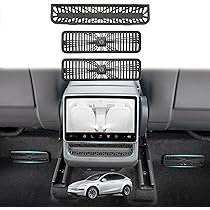 Accessoire Model 3 Highland 2 Housses Ventilation Tesla Model 3 Highland - Protection Aérations Sièges Arrière - ABS Noir Tesla Model Y Juniper