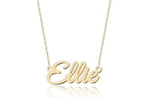 UMAGICBOX Exquisite Personalized Name Necklace|Choose from 14 Font Styles|Customizable 18K Gold Plated Stainless Steel & Sterling Silver Pendant|Unique Gift for Her